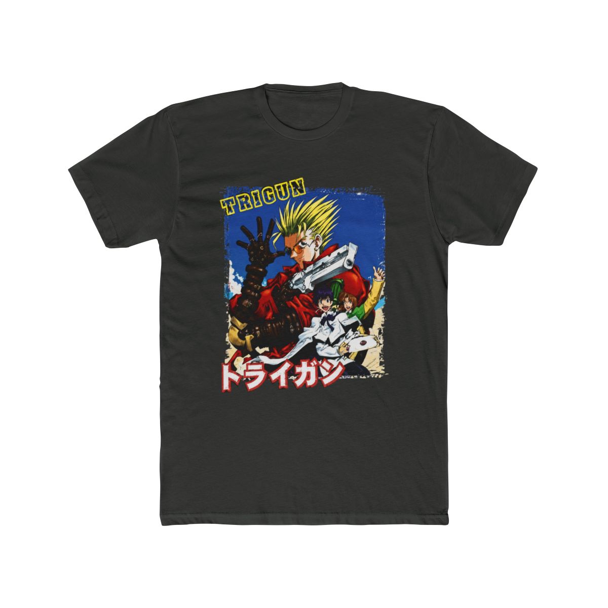 Trigun Anime Trigun, Meryl, and Milly Group T Shirt, Black, Small - alternate angle 5, merchandise